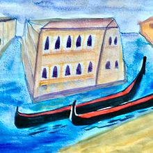 Venetian Reflection – A Sketchbook Memory Ein Projekt aus dem Bereich Kunsttherapie, Meditation, Urban Art, Architektur, Skizzenentwurf, Sketchbook und Aquarellmalerei von Olena Ronzhes - 30.06.2025