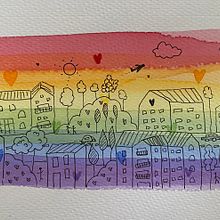 Orgullosa ciudad del amor Ein Projekt aus dem Bereich Traditionelle Illustration und Aquarellmalerei von Karol Sissa - 30.06.2025