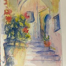 Urban Stillness in Watercolor - tunis medina Ein Projekt aus dem Bereich Traditionelle Illustration, Zeichnung, H und werk von Ibtihel Ben Salah - 01.07.2025