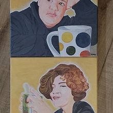 Retratos de mi círculo más íntimo.  Ein Projekt aus dem Bereich Malerei mit Acr, l und Malerei von Li Li - 01.07.2025