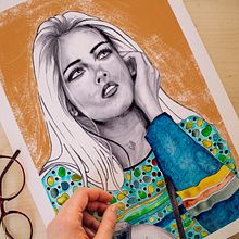 SOMBRAS Y AGUAS. Artes plásticas, Desenho de retrato, Ilustração tradicional, Ilustração digital, Desenho, e Desenho a lápis projeto de Diana Linde - 01.07.2025