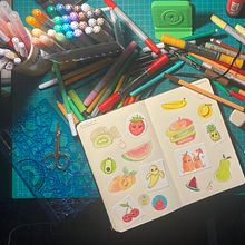 Cuaderno del Curso de Ilustración Ein Projekt aus dem Bereich Bildende Künste, Design, Traditionelle Illustration, Malerei, Kreativität, Kreativität mit Kindern und Sketchbook von María José Rodríguez Pujazón - 01.07.2025