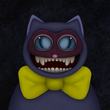 Creepy cat Ein Projekt aus dem Bereich Zeichnung, Traditionelle Illustration, Digitale Illustration und Digitale Zeichnung von Kristina Firsova - 03.07.2025