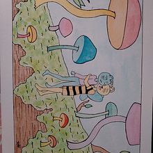 Flu y Bit en acuarela.  Ein Projekt aus dem Bereich Design von Figuren, Zeichnung, Traditionelle Illustration, Illustration mit Tinte, Manga und Aquarellmalerei von Angélica Melisa Mujica Olivares - 04.07.2025