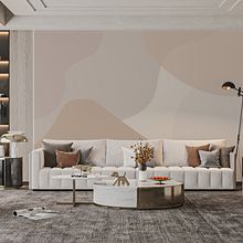 Beige Abstract Shapes Wallpaper Mural Ein Projekt aus dem Bereich Design und Innenarchitektur von Wallanza wallpaper - 04.07.2025