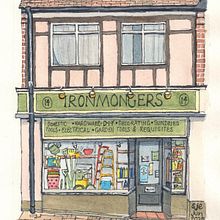 My Watercolour Shopfront Ein Projekt aus dem Bereich Architektonische Illustration, Zeichnung, Malerei und Aquarellmalerei von SJ Emmons - 04.07.2025