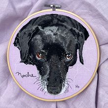 NOCHE. Retratos de mascotas: técnicas para bordar pelaje Ein Projekt aus dem Bereich H, werk, Stickerei und Textildesign von sayudeh - 04.07.2025