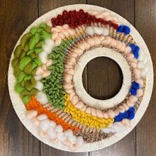 Tecelagem em Tear Circular - primeiro ensaio. Un projet de Artisanat, Design d'intérieur, Création de motifs, Design textile , et Tissage de Christiane Schoenfelder Corrêa de Lyra - 07.07.2025