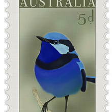 Postage stamp . Un projet de Illustration numérique et Illustration traditionnelle de Annemarie Liliedahl - 07.07.2025