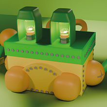 Robo rana. Un projet de Conception de personnages, Conception de produits, Motion design , et Modélisation 3D de Iván Cruz Espinosa - 08.07.2025
