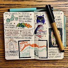 Carnet de gratitude : June 2025 sketchbook. Traditional illustration, Drawing, Stor, telling, and Sketchbook project by Stig Legrand - 07.09.2025