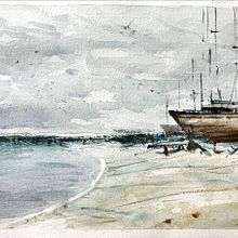 Acuarelas marina . Un projet de Beaux Arts , et Aquarelle de Mar - 10.07.2025