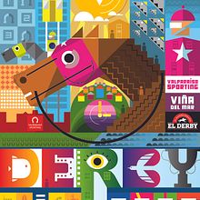 Afiche Derby 2022. Een project van Digitale illustratie van Cristian Nuñez - 10.07.2025