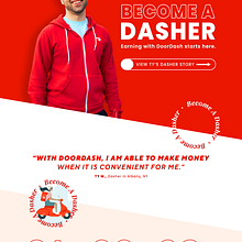 Door Dash Landing Page Design concept Ein Projekt aus dem Bereich Webdesign und UX / UI von Christine Jane Kudera - 10.07.2025