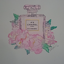 Ilustración de moda en acuarela: Chanel N° 5. Un projet de Aquarelle et Illustration de mode de Oriana Malvestiti - 11.07.2025