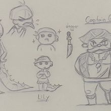 “The Coral Compass”. Un projet de Conception de personnages, Dessin, Dessin au cra, on, Carnet de croquis , et Esquisse  de geetsdoodles21 - 11.07.2025