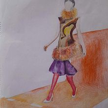 High-Fashion Runway Illustration with Vibrant Textures Ein Projekt aus dem Bereich Mode-Illustration von Ali Kütri - 11.07.2025