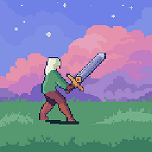 Mi proyecto final del curso: Introducción al diseño de personajes en pixel art. Een project van Ontwerp van personages, Videogames, Pixel art y Videogame-ontwerp van alealana197 - 12.07.2025