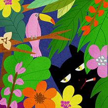 Kitty goes to the jungle Ein Projekt aus dem Bereich Digitale Zeichnung, Digitale Illustration, Zeichnung und Traditionelle Illustration von Jowelle Dfouni - 12.07.2025