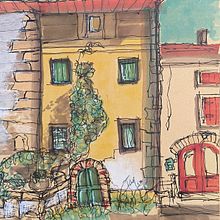 L'Anima nel Segno: Sketching Architettonico Espressivo a Casa di Lina, tra Natura e Profumi. Un projet de Illustration architecturale, Dessin, Illustration à l'encre, Carnet de croquis , et Esquisse  de manuela_faggiana - 12.07.2025