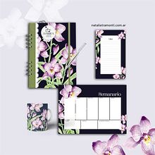 Kit de Papalería Orquídea. Un proyecto de Bellas Artes, Dibujo, Ilustración tradicional, Pintura, Pintura a la acuarela e Ilustración botánica de Natalia Tramonti - 13.07.2025