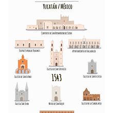 Valladolid - Yucatán. Desenho, Ilustração tradicional, Ilustração digital, Infografia, e Pintura digital projeto de manolocostalg - 14.07.2025