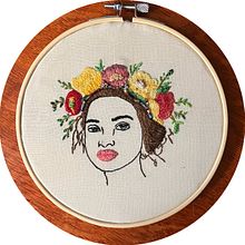 Gaia portrait embroidery embroidery . Projekt z dziedziny  Haft, Wzornictwo tekst i liów użytkownika chocmystt - 15.07.2025