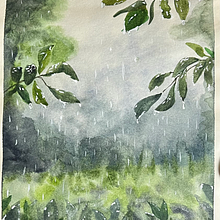 Lluvia mojada . Un projet de Beaux Arts, Peinture , et Aquarelle de pechcastillo - 16.07.2025