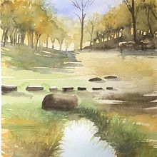 Mi paisaje natural en acuarela. Un progetto di Belle arti, Pittura e Pittura ad acquerello di Gabriela Valle - 16.07.2025