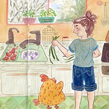 Cooking . Un proyecto de Bocetado, Creatividad, Dibujo, Ilustración tradicional, Pintura a la acuarela, Pintura gouache y Sketchbook de Flor de Vita Amaro - 16.07.2025