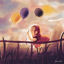 Baloon . Projekt z dziedziny Ilustracja c, frowa i Ilustracje dla dzieci użytkownika Serena Mendrano - 18.07.2025