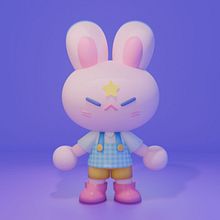 3D zee (by zeeyups). 3D Modeling, Character Design, Digital Illustration, Traditional illustration, and Manga project by Mutiara Afifah Rabbani - 07.19.2025