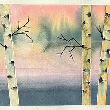 Les bouleaux s’en rappelle!. Un projet de Beaux Arts , et Aquarelle de Marie-France Martin - 19.07.2025
