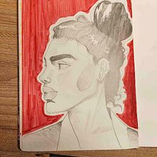 Mi proyecto 😜. Drawing, Portrait Drawing, Sketchbook, Sketching, and Fine Arts project by cprosairis69 - 07.21.2025