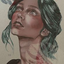 Retrato con procreate . Ilustrasi tradisional, Ilustrasi Vektor, Ilustrasi Digital, Dan Menggambar Potret proyek oleh Núria Vidal - 07.21.2025