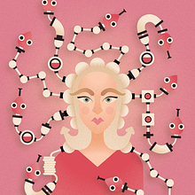 Medusa Reimagined. Digital Illustration project by tania_delehanty - 07.21.2025
