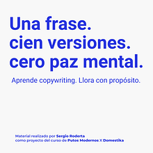 Proyecto final del curso Copywriting para Copywriters. Un progetto di Pubblicità, Comunicazione, Cop, writing, Stor e telling di Sergio Roderta - 22.07.2025