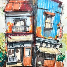 Ejercicio final. Un projet de Illustration architecturale, Dessin, Illustration à l'encre, Carnet de croquis , et Esquisse  de Raúl Paredes - 22.07.2025