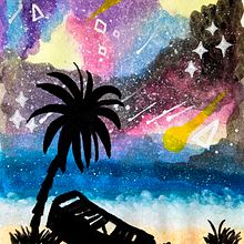 El espacio desde la playa . Un proyecto de Bellas Artes, Pintura, Ilustración tradicional y Pintura a la acuarela de adaza94 - 22.07.2025