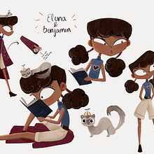 Elena & Benjamin. Un proyecto de Diseño de personajes e Ilustración infantil de Liss Gallardo - 23.07.2025