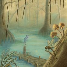 Bayou, Karolina marsh. Digital Illustration project by Karo Mikołajczyk - 07.23.2025