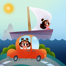 Proyecto Final: el viaje de Pia. Character Design, Traditional illustration, Digital Illustration, Children's Illustration, and Editorial Illustration project by ilianagatto - 07.23.2025