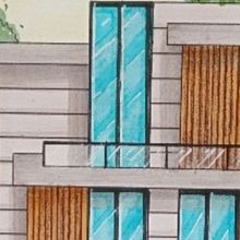 Introducción al render con marcador para Arquitectura y Diseño de Interiores.. Een project van  Architecturale illustratie, Architectuur,  Tekening, Interieurontwerp y  Schetsen van Ingrid Daniela Cárdenas González - 25.07.2025
