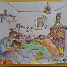 a piece of life. Un projet de Illustration traditionnelle, Esquisse , Dessin au crayon, Dessin, Aquarelle, Carnet de croquis et Illustration à l'encre de Noa Sagi Finci - 25.07.2025