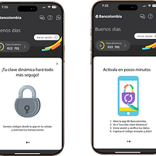 Clave Dinámica - Mi Bancolombia app. App Design, Cop, writing, Information Design, and UX / UI project by luisamila145 - 07.27.2025