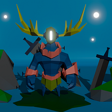 Personaje Low Poly. Un proyecto de Diseño de personajes 3D, Videojuegos, 3D, Modelado 3D y Diseño de videojuegos de Renato Cristian Madrid Castro - 28.07.2025