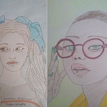 Desenho de retratos vibrantes com lápis de cor.. Desenho com lápis de cor, Desenho, Desenho de retrato, e Sketchbook projeto de Jayme Gonzalez - 30.07.2025