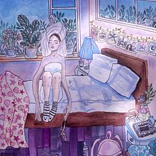 Ilustración de los rituales en la noche . Un projet de Esquisse , Créativité, Dessin, Illustration traditionnelle, Aquarelle, Peinture gouache , et Carnet de croquis de Andrea Vanegas Villamil - 31.07.2025