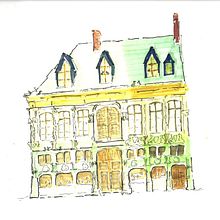 House in Rouen. Architectural Illustration project by ignaz_kohlbecker - 07.31.2025