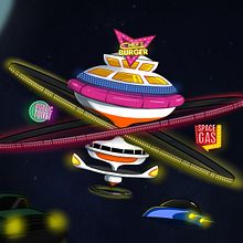 Space Burger Diner & Beyond. Concept Art, Digital Illustration, Digital Painting, and Traditional illustration project by Panji Heriadeny - 07.31.2025